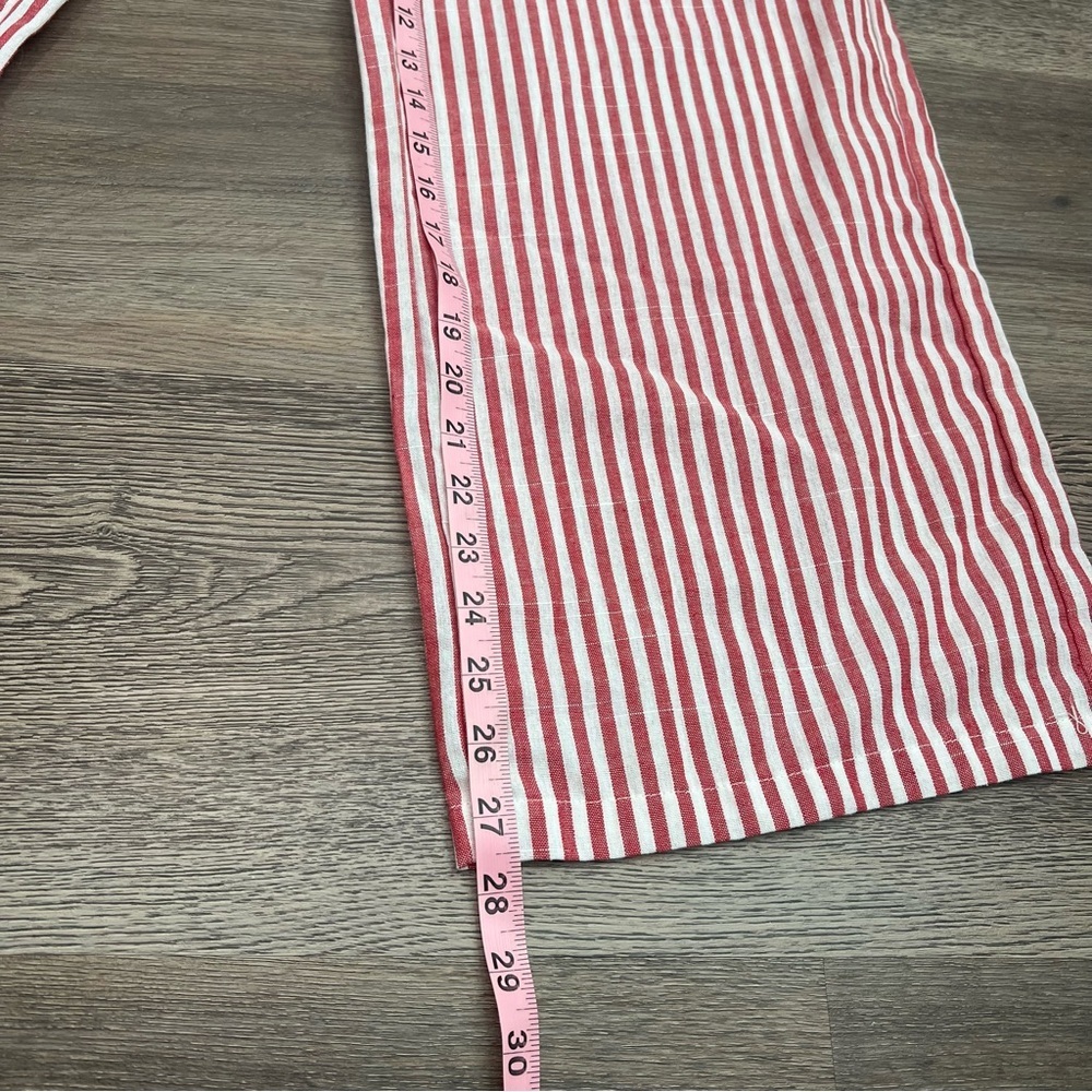 Striped Red and White Linen Pants California Original Design Small - Picture 6 of 6